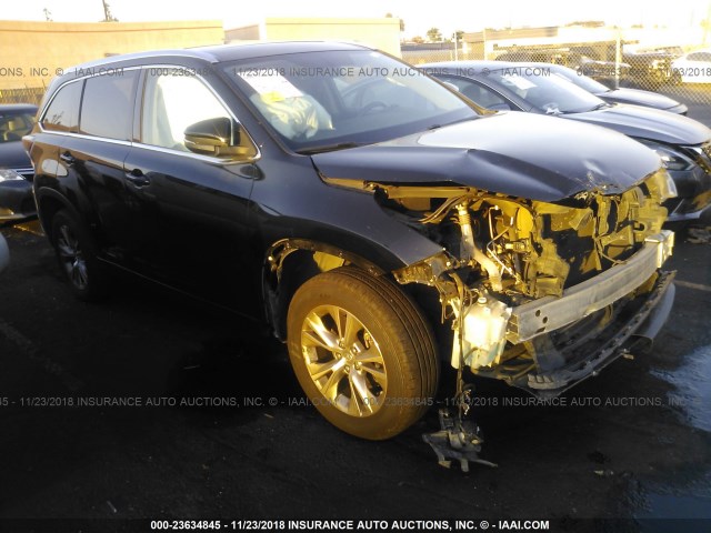 5TDKKRFH2ES004477 - 2014 TOYOTA HIGHLANDER XLE შავი ფოტო 1