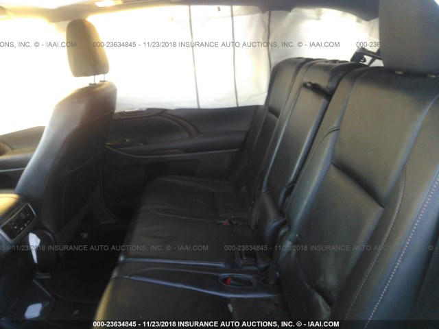 5TDKKRFH2ES004477 - 2014 TOYOTA HIGHLANDER XLE შავი ფოტო 8