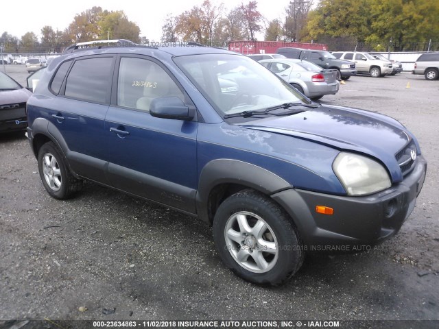 KM8JN72D85U128321 - 2005 HYUNDAI TUCSON GLS/LX BLUE photo 1