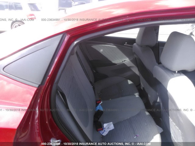 KMHCT4AE8GU947338 - 2016 HYUNDAI ACCENT SE RED photo 8