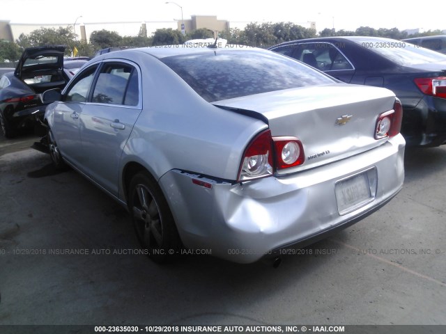 1G1ZD5EB9AF187314 - 2010 CHEVROLET MALIBU 2LT SILVER photo 3