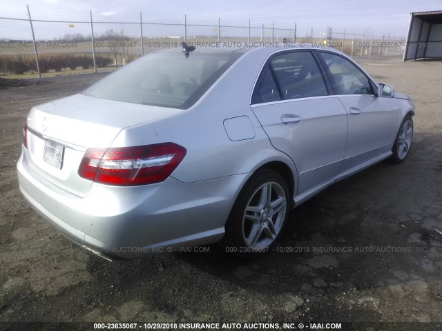 WDDHF9AB9BA355242 - 2011 MERCEDES-BENZ E 550 4MATIC SILVER photo 4