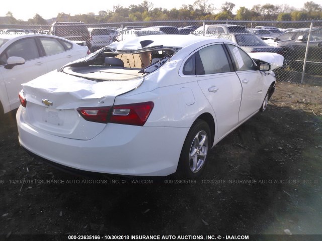 1G1ZB5ST7GF202632 - 2016 CHEVROLET MALIBU LS 白色 照片 4