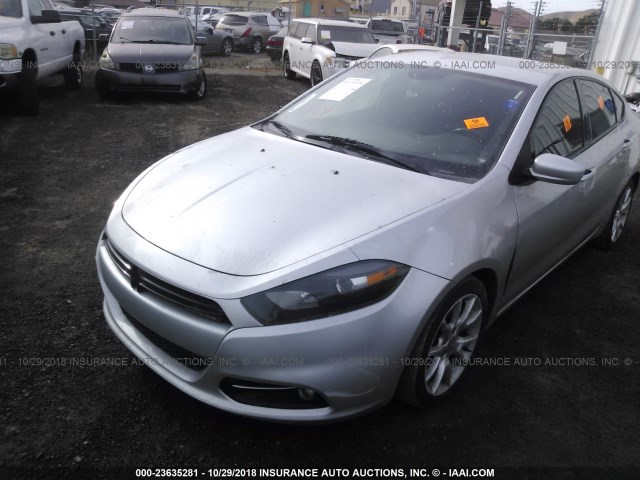 1C3CDFBA0DD287983 - 2013 DODGE DART SXT SILVER photo 2