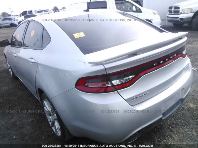 1C3CDFBA0DD287983 - 2013 DODGE DART SXT SILVER photo 3