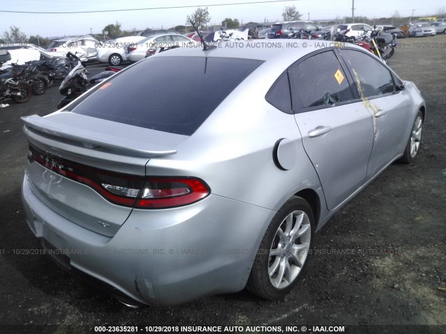 1C3CDFBA0DD287983 - 2013 DODGE DART SXT SILVER photo 4