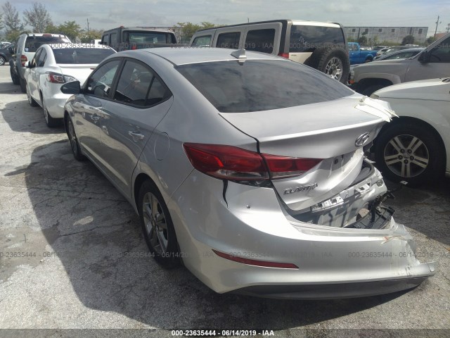 5NPD84LF1HH051653 - 2017 HYUNDAI ELANTRA SE/VALUE/LIMITED SILVER photo 3