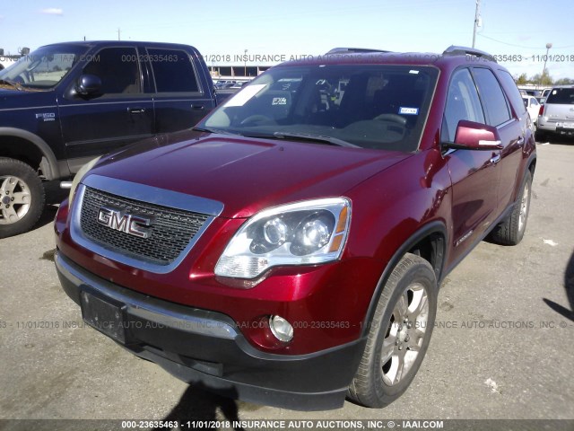 1GKER23727J154119 - 2007 GMC ACADIA SLT-1 RED photo 2