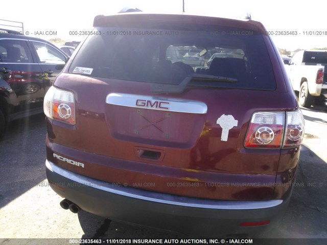 1GKER23727J154119 - 2007 GMC ACADIA SLT-1 RED photo 6