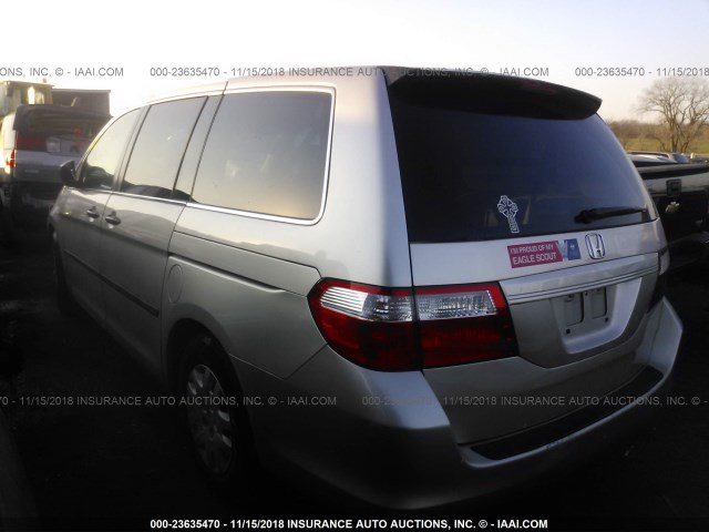 5FNRL38297B131753 - 2007 HONDA ODYSSEY LX SILVER photo 3