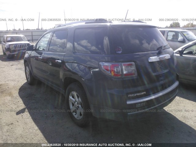 1GKKRNED5DJ235926 - 2013 GMC ACADIA SLE GRAY photo 3