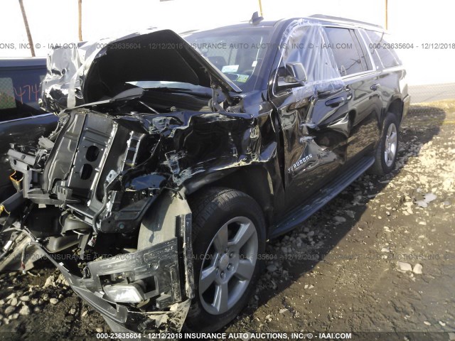 1GNSKHKC8JR214313 - 2018 CHEVROLET SUBURBAN K1500 LT BLACK photo 2