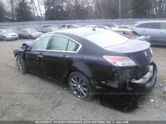 19UUA8F38EA000393 - 2014 ACURA TL SE BLACK photo 3