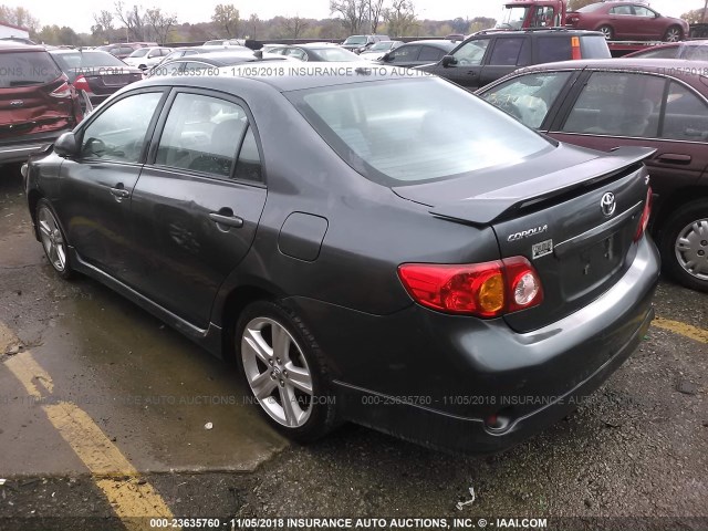 1NXBE4EE8AZ264059 - 2010 TOYOTA COROLLA XRS GRAY photo 3