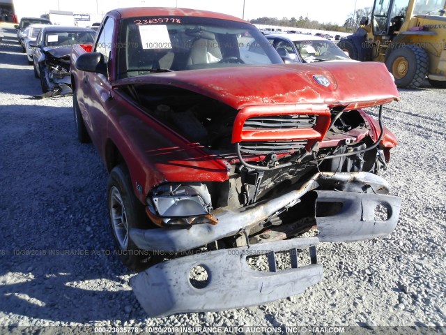 1B7FL26XXWS726561 - 1998 DODGE DAKOTA RED photo 6