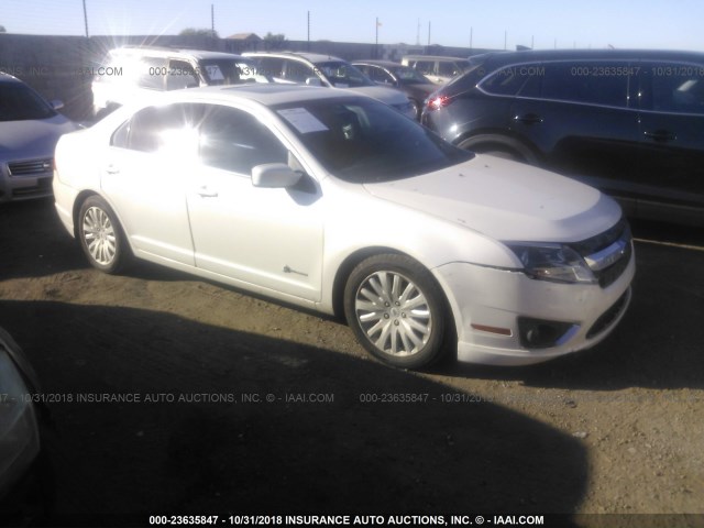 3FADP0L3XAR178556 - 2010 FORD FUSION HYBRID WHITE photo 1