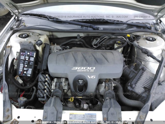 2G2WP522151205554 - 2005 PONTIAC GRAND PRIX SILVER photo 10