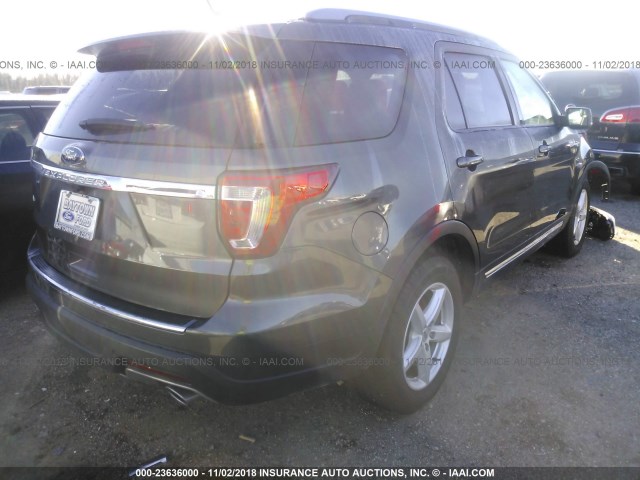 1FM5K7D84JGB77776 - 2018 FORD EXPLORER XLT GRAY photo 4