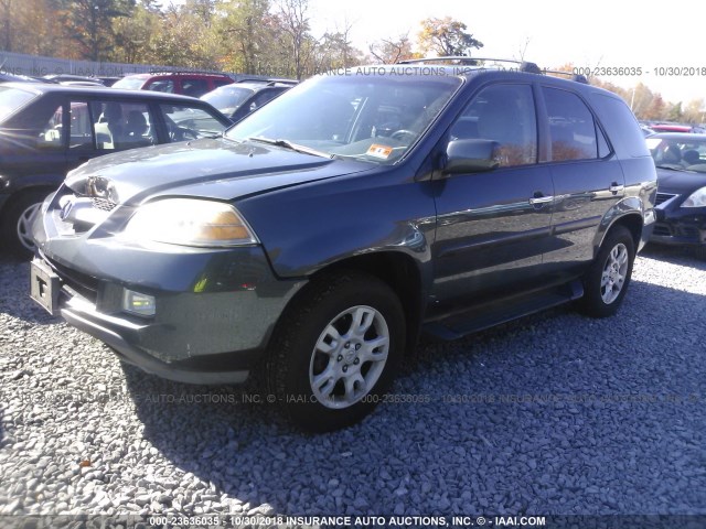 2HNYD18984H531281 - 2004 ACURA MDX TOURING GRAY photo 2