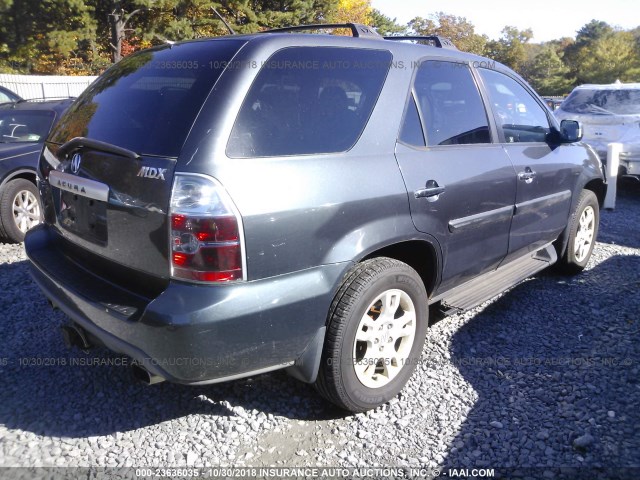 2HNYD18984H531281 - 2004 ACURA MDX TOURING GRAY photo 4