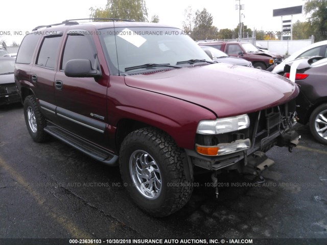 1GNEK13ZX2J146197 - 2002 CHEVROLET TAHOE K1500 RED photo 1