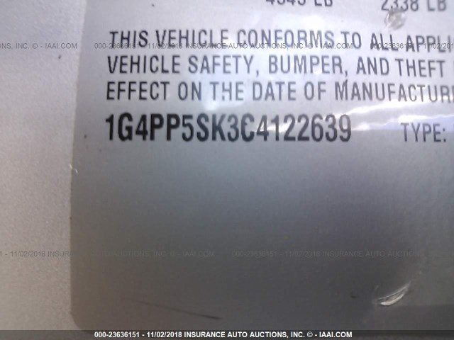 1G4PP5SK3C4122639 - 2012 BUICK VERANO SILVER photo 9