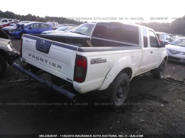 1N6ED26T44C483338 - 2004 NISSAN FRONTIER KING CAB XE V6 WHITE photo 4