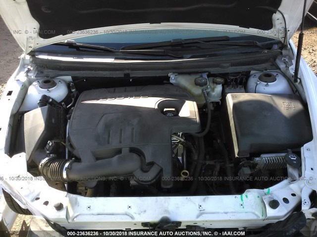1G1ZC5E07CF146782 - 2012 CHEVROLET MALIBU 1LT WHITE photo 10