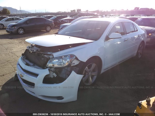 1G1ZC5E07CF146782 - 2012 CHEVROLET MALIBU 1LT WHITE photo 2