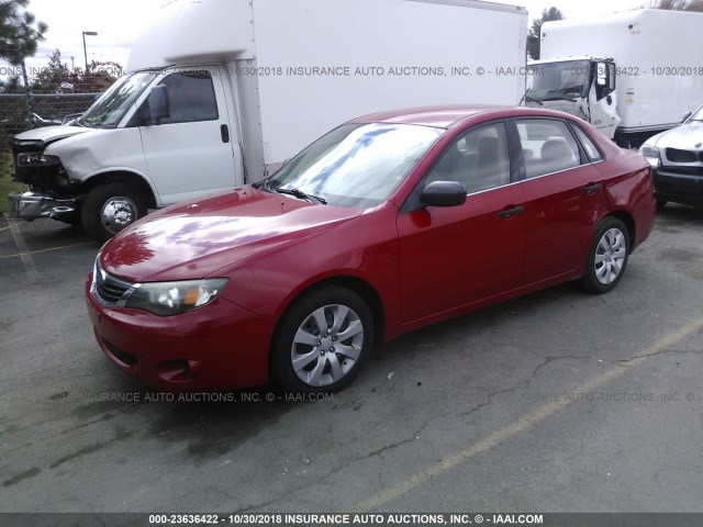 JF1GE61678H525825 - 2008 SUBARU IMPREZA 2.5I RED photo 2