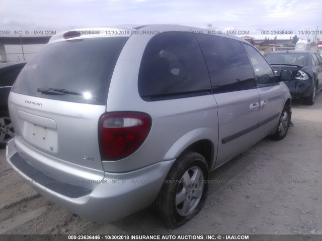 1D4GP45R06B537718 - 2006 DODGE CARAVAN SXT GRAY photo 4