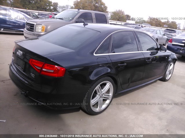 WAUKFAFL8DN021585 - 2013 AUDI A4 PRESTIGE BLACK photo 4