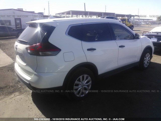 KNMAT2MT2HP600839 - 2017 NISSAN ROGUE S/SV WHITE photo 4