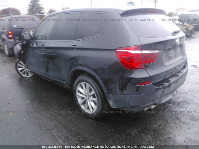5UXWX7C59BLL15157 - 2011 BMW X3 XDRIVE35I Siyah fotoğraf 3