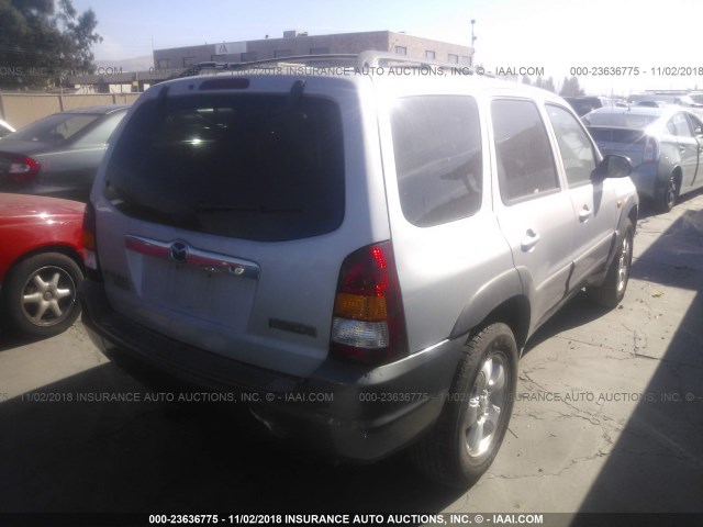 4F2CU08162KM04023 - 2002 MAZDA TRIBUTE LX/ES SILVER photo 4