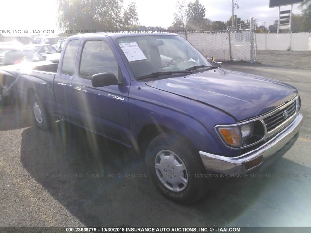 4TAVN52N6TZ124363 - 1996 TOYOTA TACOMA XTRACAB BLUE photo 1