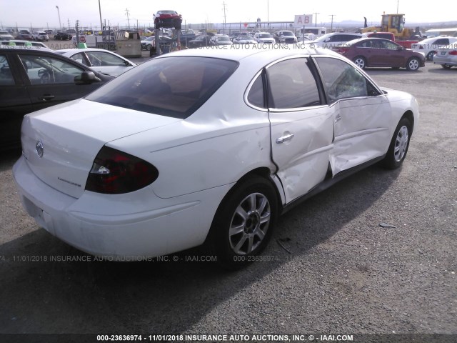 2G4WC532051326352 - 2005 BUICK LACROSSE CX WHITE photo 4