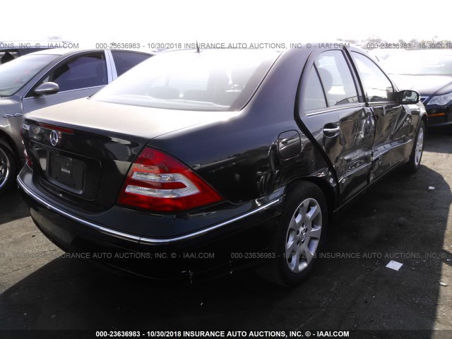 WDBRF54HX6A845314 - 2006 MERCEDES-BENZ C GENERATION 2006 280 BLACK photo 4