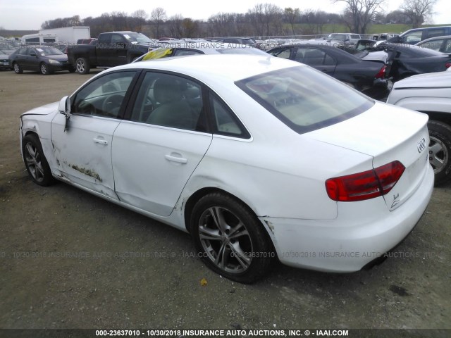 WAUSF78K49N035790 - 2009 AUDI A4 PREMIUM PLUS WHITE photo 3