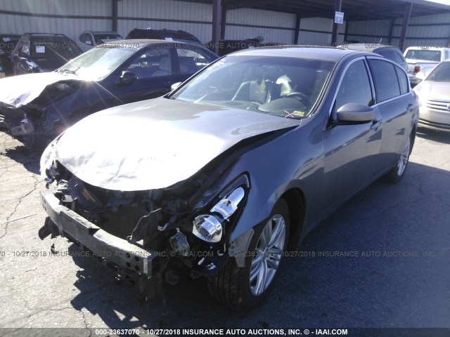 JN1CV6AR1BM408780 - 2011 INFINITI G37 GRAY photo 2