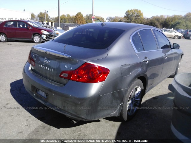 JN1CV6AR1BM408780 - 2011 INFINITI G37 GRAY photo 4