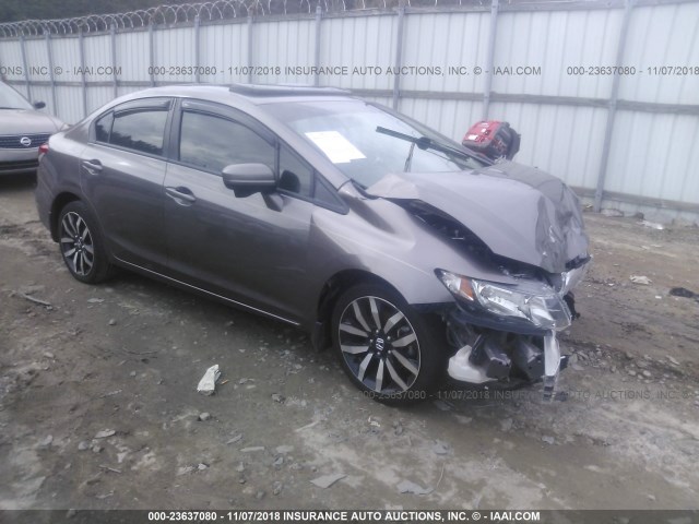 19XFB2F91FE057006 - 2015 HONDA CIVIC EXL BROWN photo 1