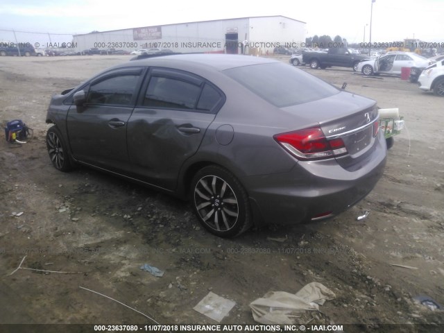 19XFB2F91FE057006 - 2015 HONDA CIVIC EXL BROWN photo 3