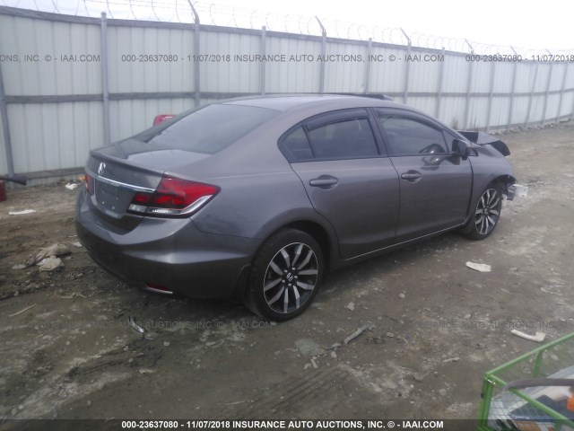 19XFB2F91FE057006 - 2015 HONDA CIVIC EXL BROWN photo 4