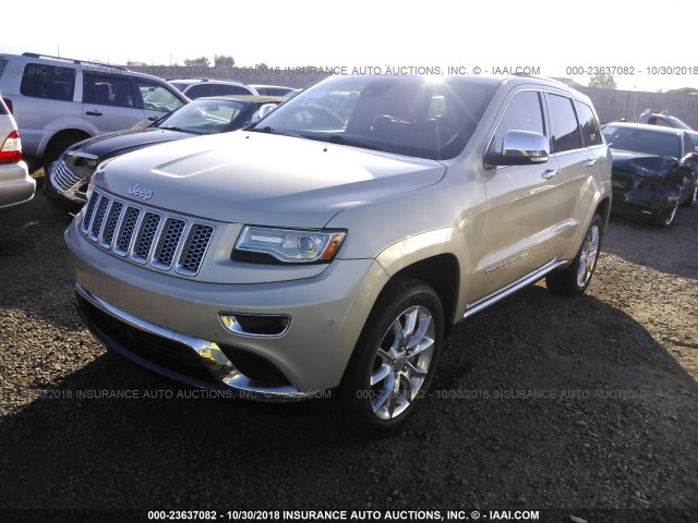 1C4RJFJM5EC432632 - 2014 JEEP GRAND CHEROKEE SUMMIT TAN photo 2