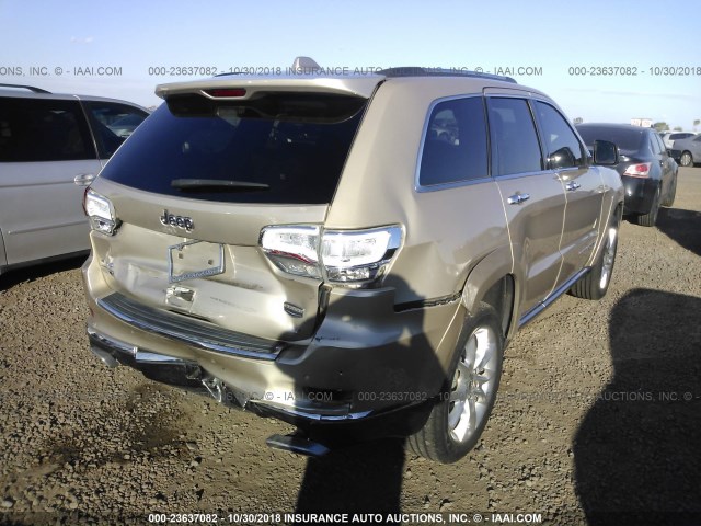 1C4RJFJM5EC432632 - 2014 JEEP GRAND CHEROKEE SUMMIT TAN photo 4