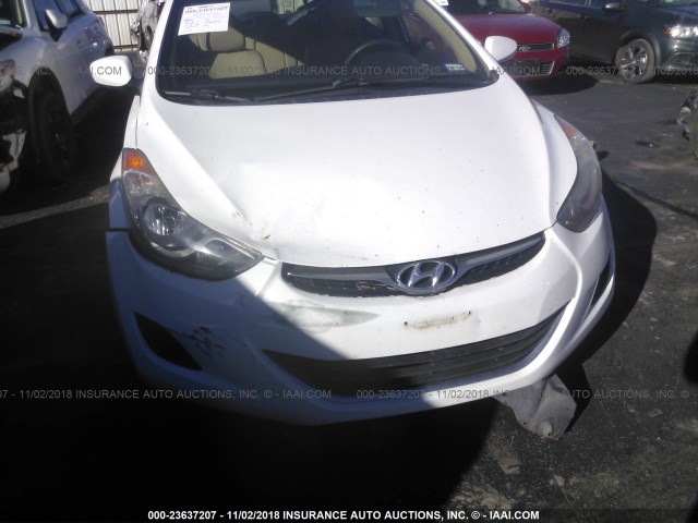 5NPDH4AE3DH267265 - 2013 HYUNDAI ELANTRA GLS/LIMITED WHITE photo 6