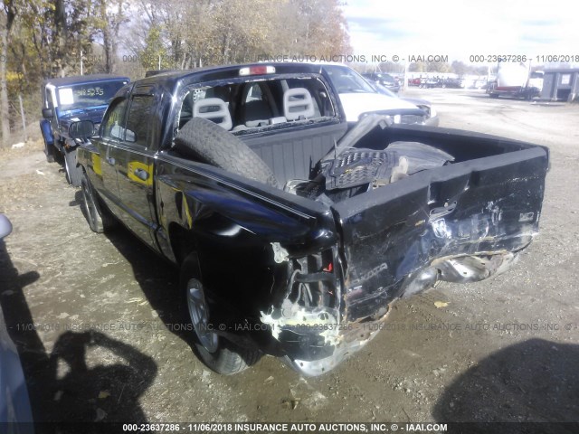 1D7HW48N05S309901 - 2005 DODGE DAKOTA QUAD SLT BLACK photo 3