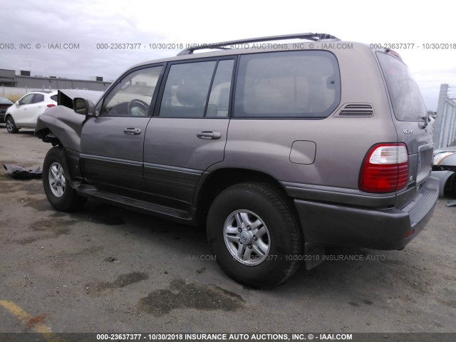 JT6HT00W1X0072583 - 1999 LEXUS LX 470 GRAY photo 3