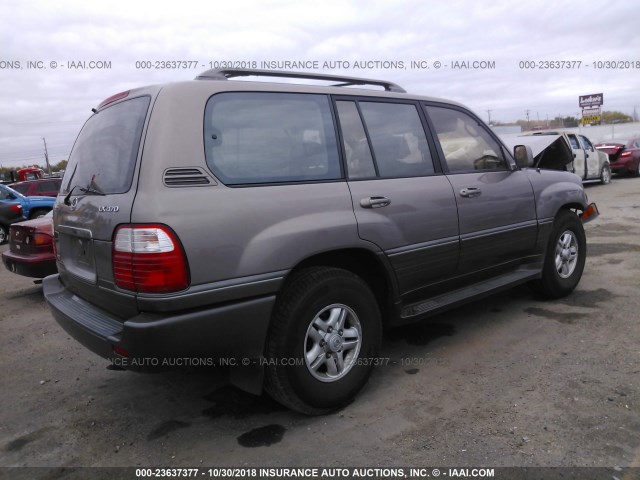 JT6HT00W1X0072583 - 1999 LEXUS LX 470 GRAY photo 4